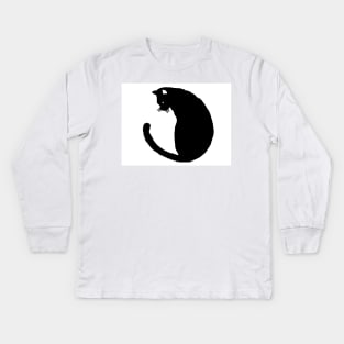 Black cat Kids Long Sleeve T-Shirt